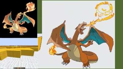 Big Charizard full body portrait build