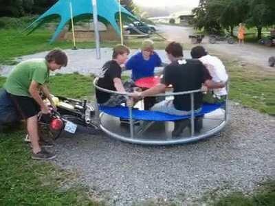 WCGW messing around on a merry go round?