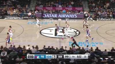 [Highlight] Simmons makes up for his turnover with a brutal block