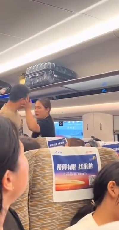 8月14日，某高铁上女子因前座小孩太吵和对方家长争吵：我戴着耳机忍很久了，他也没有停。小孩家长:你会不会死啊？？扑街！
