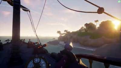 Skeletons don't need to sail around islands, they just *CRUSH* over them.