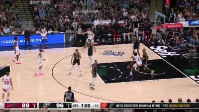 [Highlight] Scottie Barnes looking like Shaq as he backs Sochan under the rim and dunks on him