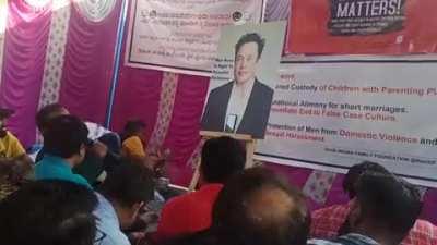 Men's activists in Bangalore recently offered a Grand Puja to Elon Musk. The group referred to Musk as a 'destroyer of Wokashura' and chanted mantras like ‘Ohm Feminist Evictoraya Namah and Ohm Twitter DeFeministaraya Namah’.