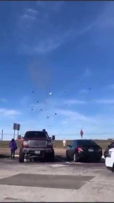 B-17 bomber collides with smaller plane at a Dallas airshow (not oc)