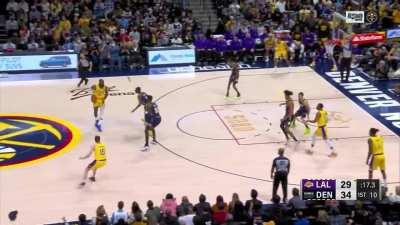 [Highlight] Davon Reed locks up LeBron James and forces the Lakers into a 24 sec shot clock violation!