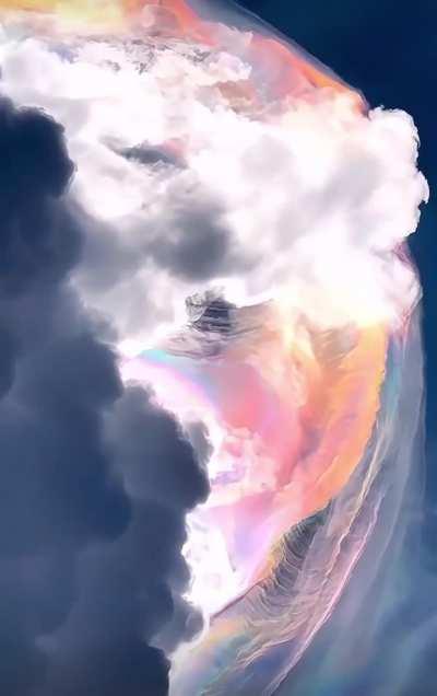 Toxic fumes from china in air, looking like clouds.