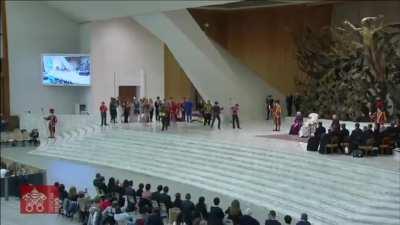 They played Megalovania in front of the holy father today