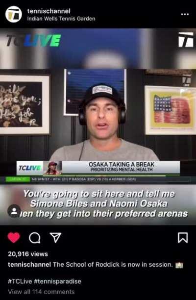 100% agree with Andy Roddick here