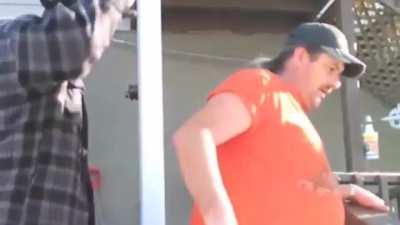 Two guys having a bad trip on salvia. There dad has to come save them