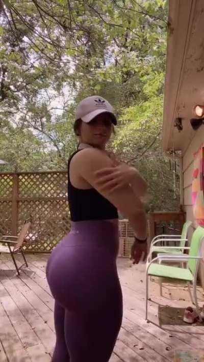 And then she turns...