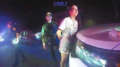 Florida woman fled from police arrest in her Tesla begged cops to let her father - who she said 'owns the island' - come and rescue her. She was later charged with a DUI, resisting/fleeing, and reckless driving.