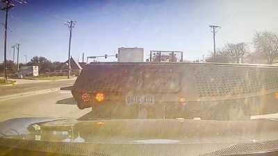 Just stopped at a red light.