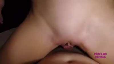 Making him cum from grinding her pussy