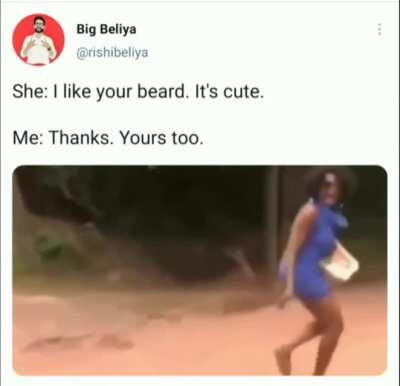 Me responding to flirts like😔