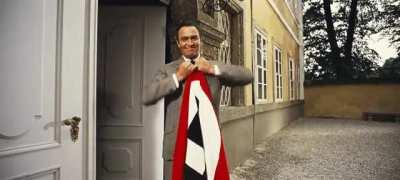 The only good way to handle a Nazi flag