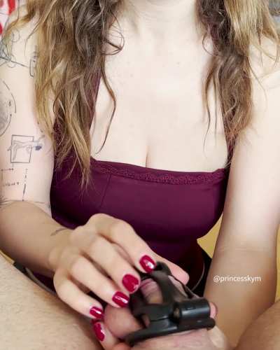 Why unlock it, when teasing the cage is so much more satisfying?