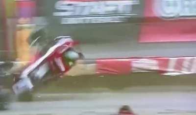 Driver ejection during Chili Bowl Dirt Races(will post a better quality video if one becomes available)