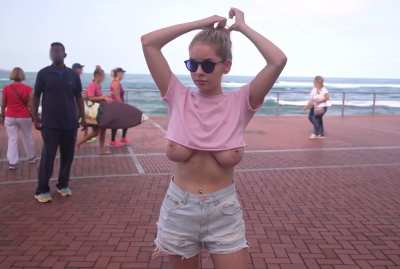 Forgot there was no bra and wanted to fix my hair in public