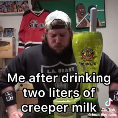 who milked a creeper