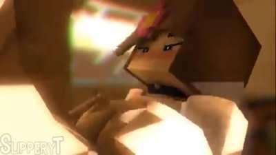 ❤minecraft jenny service breasts❤gif part 3