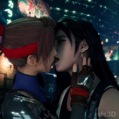 Tifa and Jessie kissing (Lewds3D) [Final Fantasy 7]
