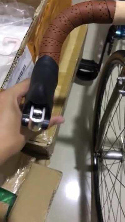 Was inspired by one of the top posts of all time in this sub. Decided to remove the rear brake on my fxdgear because it is redundant. I am so happy with this... Cateye japan bell one of my most expensive bell puchase. Is it loud enough? Hehehe