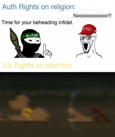 Lib-right infighting moment.