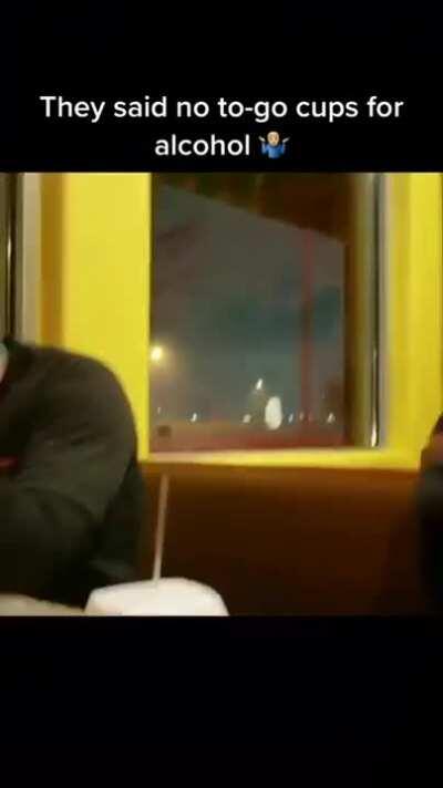 To deny this madlad of a to-go cup