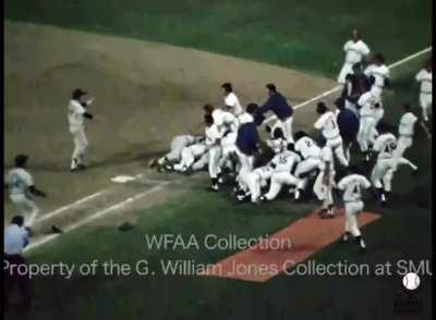 Lenny randle drops a bunt just so he can destroy the pitcher