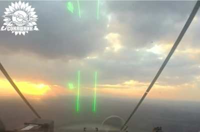 Ukrainian MiG-29 engages Russian Shahed drone with A2A missile, HUD visible, 28 Aug 2025