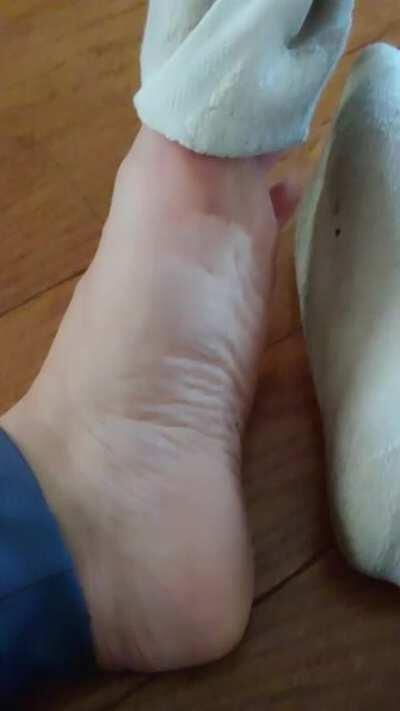 You decide, dirty white socks on or off?