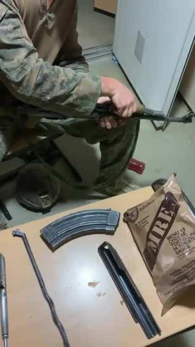 Teaching my squad how to use and maintain an AK pattern rifle if needed. Video from last year in Kabul, Afghanistan. The previous owner of the rifle… didn’t need it anymore.