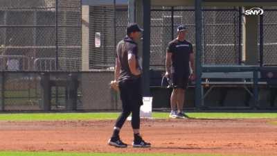 [Highlight] [Highlight] Aaron Judge starting his spring with reps at 1B