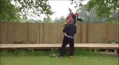 Homemade jetpack test