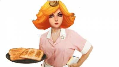 waitress lux serving you breakfast
