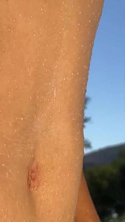 Elizabeth wearing a yellow bikini | IG 6/28/24