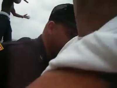 Fan is thrown off stage