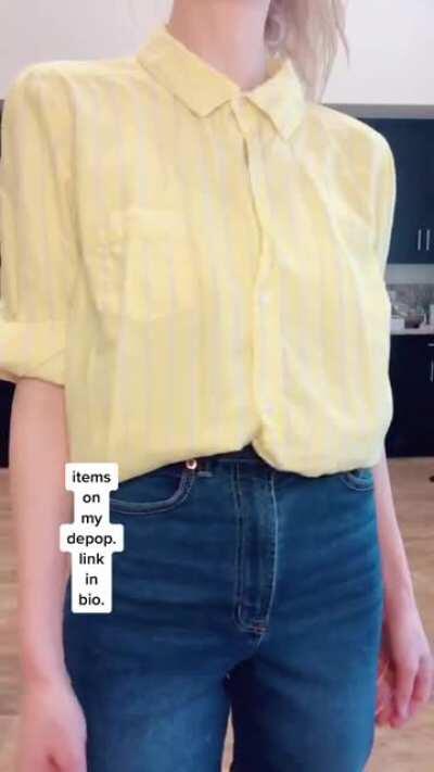 Modeling the stuff on her depop