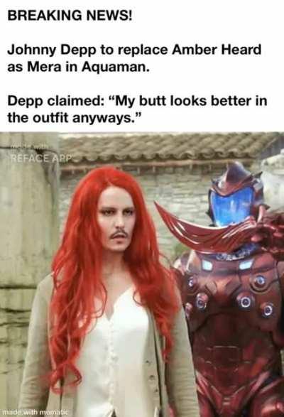 Thanks, I hate Johnny Depp replacing Amber Heard