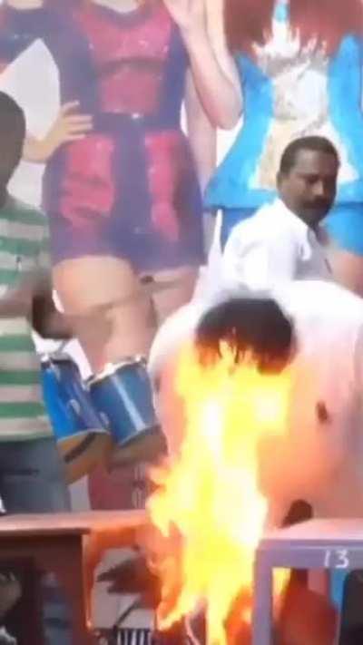 WCGW while headbutting burning bricks