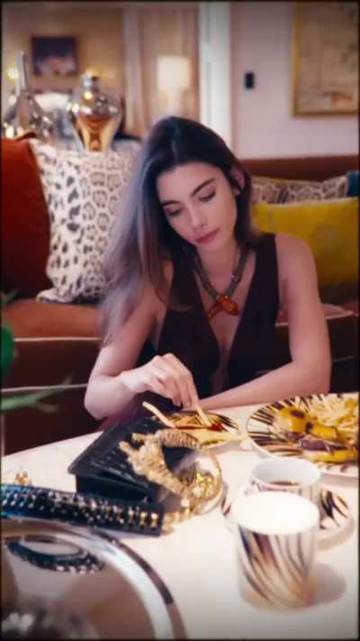 Radiant in Las Vegas, embodying the essence of the Roberto Cavalli woman