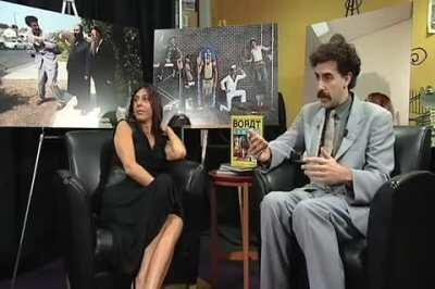 Borat and the charming Carla Romano