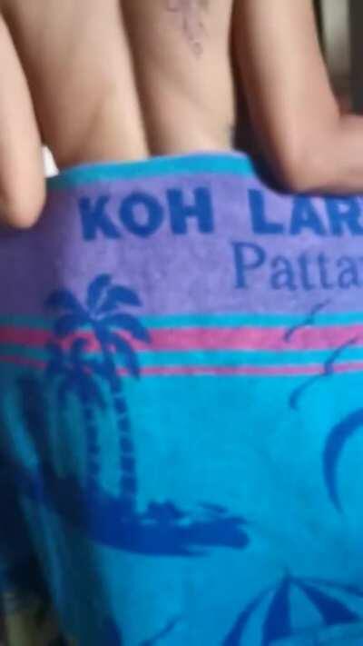 (F41) Special request towel from our 2nd home in Pattaya Thailand