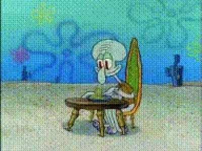 Estoy aburrido, aquí tienen un episodio completo de Bob esponja en un gif