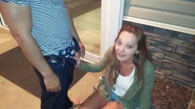 Sucking it , in public