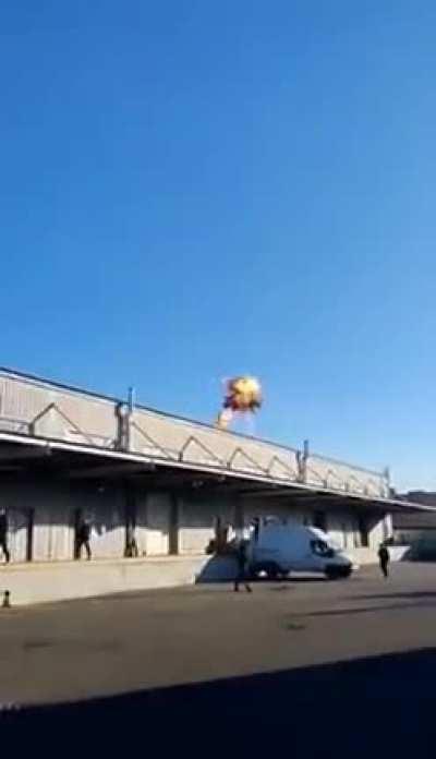 Ukrainian air defense shot down an Russian cruise missile over Zaporozhye - 2022