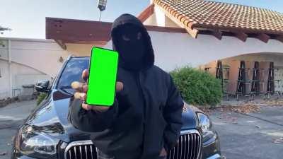 [GREEN SCREEN] Kanye West showing a picture on his phone Meme Template