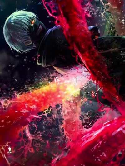 Kaneki live wallpaper I made. (can’t find the OC for the art)