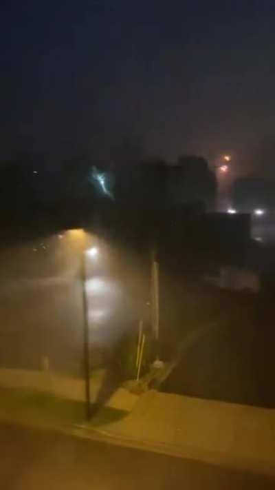 Mother Nature treated us to a little light show... before treating us to quarter-sized hail 20 minutes later.