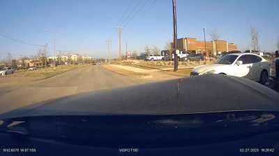 Reposting this now that the lady's insurance has accepted fault. Street is a 45. I'm okay. Just sore.